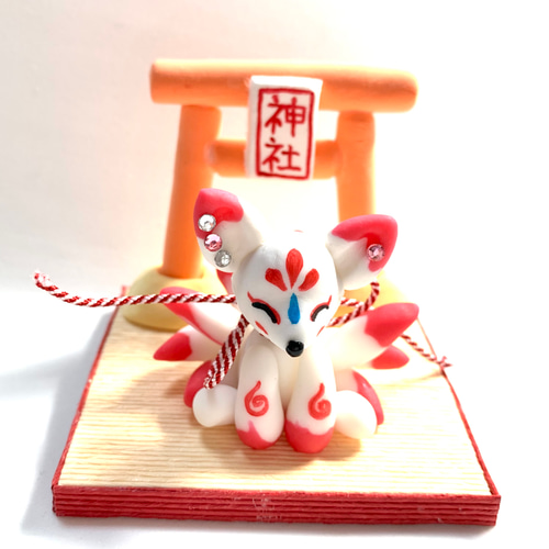 ☆九尾の狐ちゃん(受注生産) 樹脂粘土 置物 その他置物 おり姫