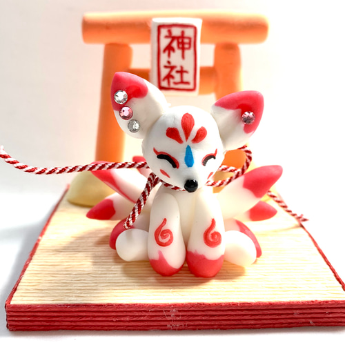 ☆九尾の狐ちゃん(受注生産) 樹脂粘土 置物 その他置物 おり姫