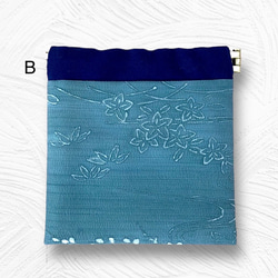 AirPodsケース　小銭入れ　薬入れ　アクセサリーケース　和柄　マルチに使える大正ロマンなバネ口ポーチ（ミニ） 8枚目の画像