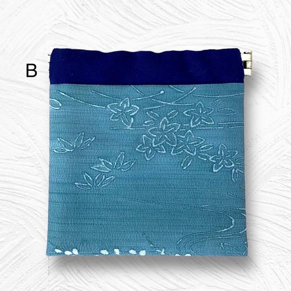 AirPodsケース　小銭入れ　薬入れ　アクセサリーケース　和柄　マルチに使える大正ロマンなバネ口ポーチ（ミニ） 8枚目の画像