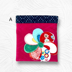 AirPodsケース　小銭入れ　薬入れ　アクセサリーケース　和柄　マルチに使える大正ロマンなバネ口ポーチ（ミニ） 6枚目の画像