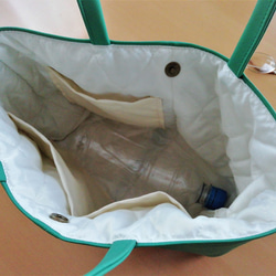 エメラルドグリーンのふわりトートバッグ「Creema限定」 6枚目の画像