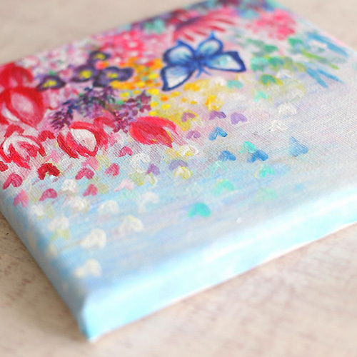 キャンバスアート【原画】 ～海に咲く花～ （アクリル画