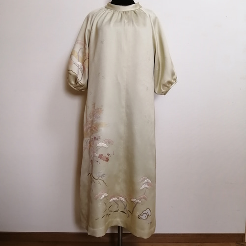SOLD 着物リメイク フォーマルドレス 訪問着 ワンピース さら SOLD 着物リメイク フォーマルドレス 訪問着 ワンピース さら