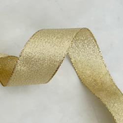 ゴールドリボン　ウエディングドレス　サッシュベルト　結婚式　グログランリボン 1枚目の画像
