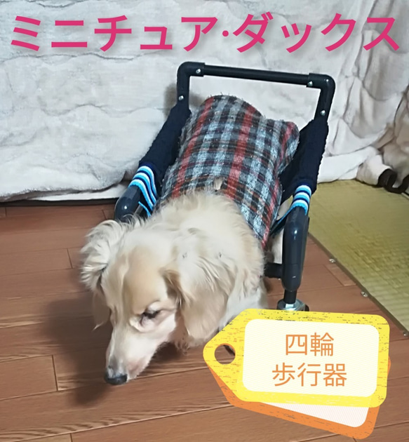 ワンちゃん4輪　リハビリ　M.ダックス等　犬用車椅子　介護　犬の歩行器 ワンちゃん4輪 リハビリ M.ダックス等 犬用車椅子 介護 犬の歩行器