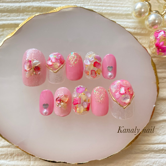 ピンク系　ネイルチップ　オーダー オーダー制】メンバーカラー ピンク ネイルチップ ネイルチップ（つけ