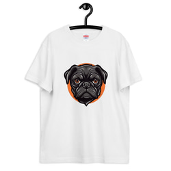 犬 パグ 黒パグ コットンTシャツ：送料無料 10枚目の画像