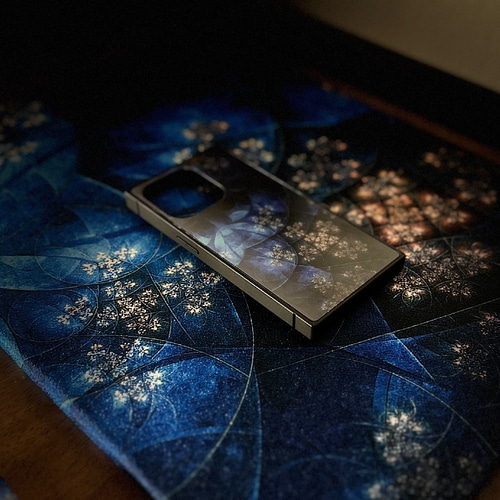 深・丙夜 - 和風 四角型 強化ガラスiPhoneケース【iPhone全機種