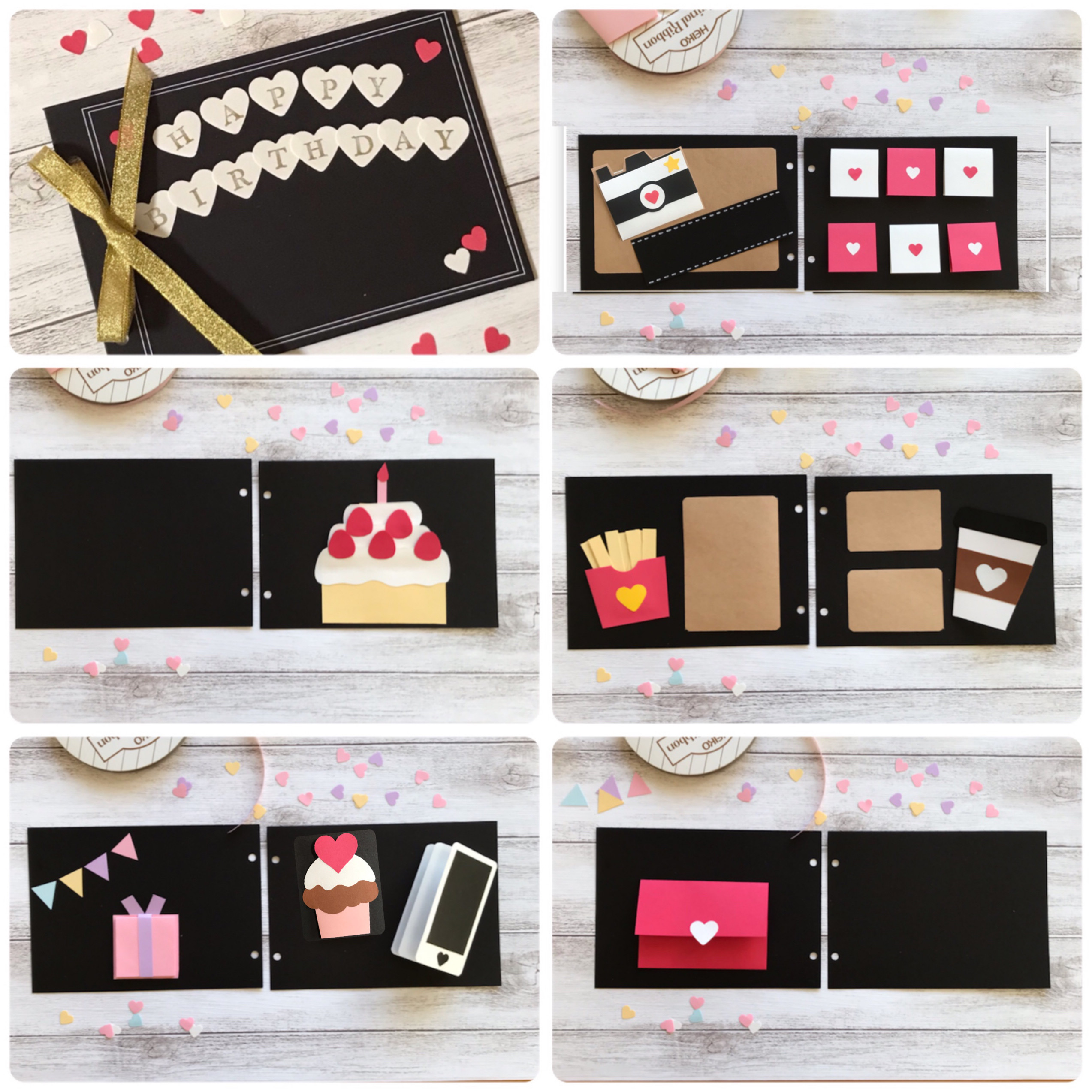 オリジナルアルバムオーダーページ、アルバムクラフト素材、アルバム仕掛け