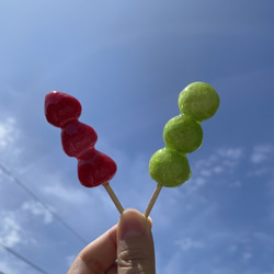 おうちでお祭り気分！羊毛フェルトのフルーツ飴 2枚目の画像