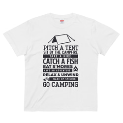 キャンプ キャンピング コットンTシャツ：送料無料 1枚目の画像