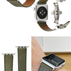 アップルウォッチ Apple Watch バンド 交換ベルト 時計バンド Dバックル 牛革 aws-gtd 12枚目の画像