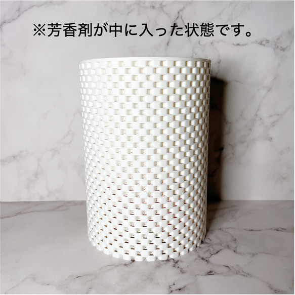 芳香剤カバー Cylinder type / ブラウン,ブラック,ホワイト 6枚目の画像