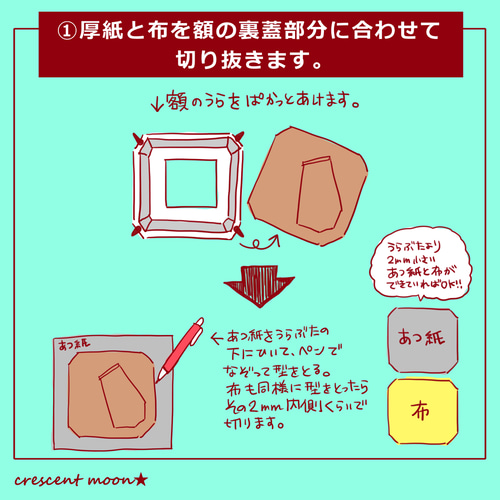 ブローチの額装方法の一例をご紹介♪ ブローチ CRESCENT MOON☆ 通販