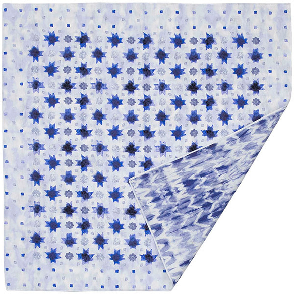 絞り星型70　両面プリントふろしき　オーガニックコットン　70㎝　二巾 3枚目の画像