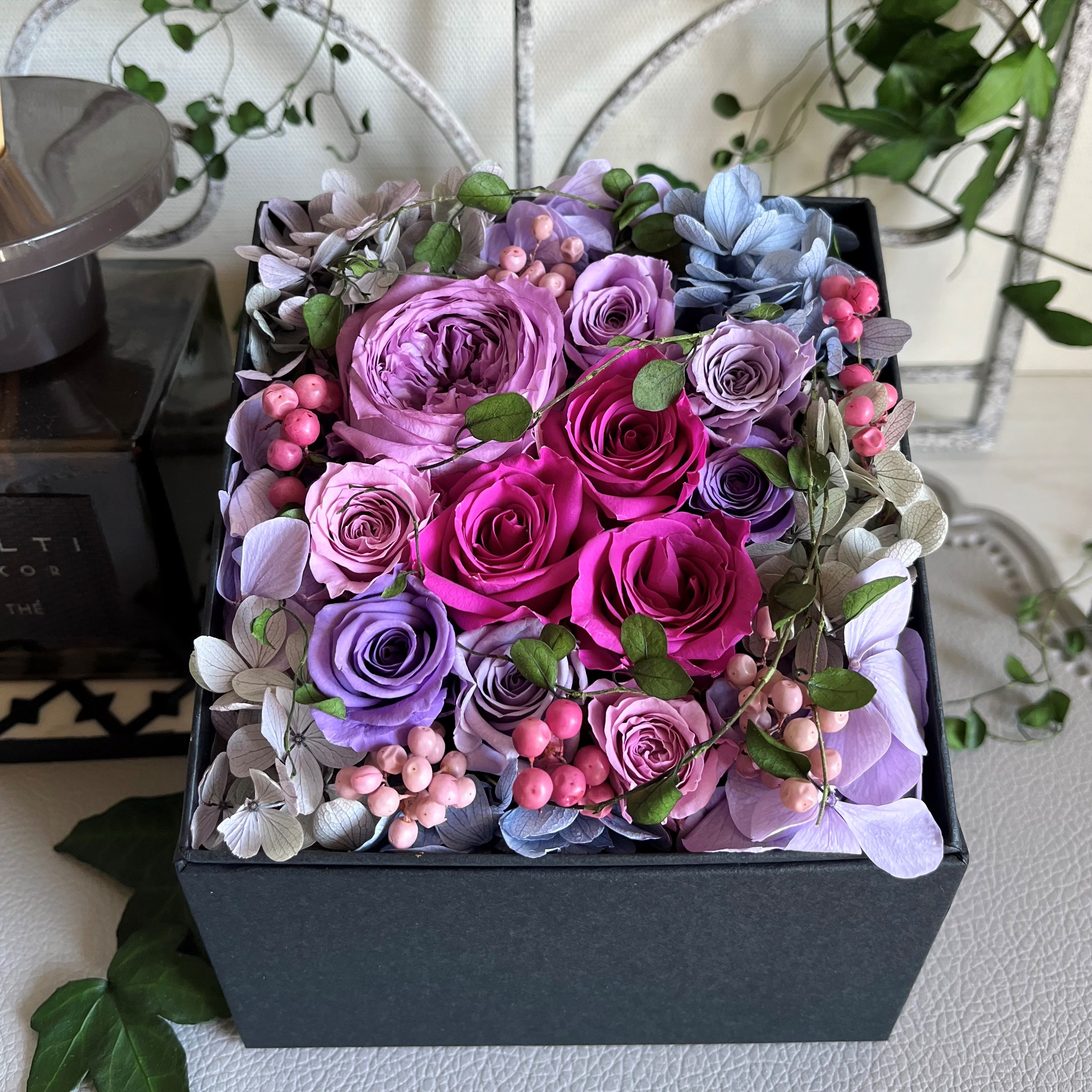 Magnifique 華やかに煌めく華麗なBOX SBM003 プリザーブドフラワー Le