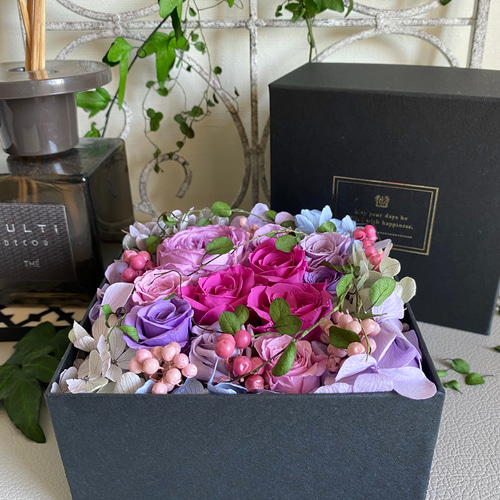Magnifique 華やかに煌めく華麗なBOX SBM003 プリザーブドフラワー Le