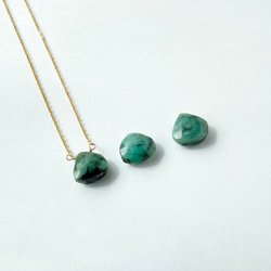 《選べる》14kgf エメラルド - Emerald   Necklace 5枚目の画像