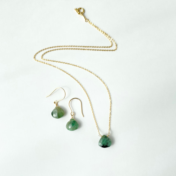 《選べる》14kgf エメラルド - Emerald   Necklace 10枚目の画像