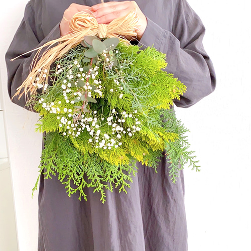 生花 スワッグ フレッシュ グリーン 針葉樹 森林の香り green スワッグ