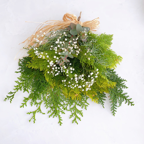 生花 スワッグ フレッシュ グリーン 針葉樹 森林の香り green スワッグ