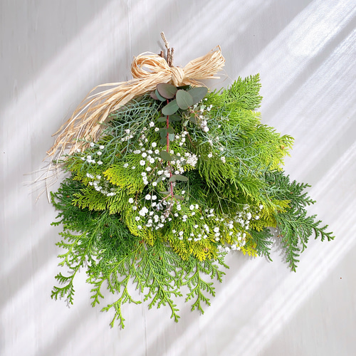 生花 スワッグ フレッシュ グリーン 針葉樹 森林の香り green スワッグ