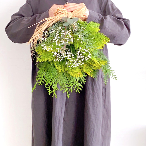 ドライフラワー　フレッシュ　グリーン　スワッグ　No.15 ドライフラワー フレッシュ グリーン スワッグ No.15