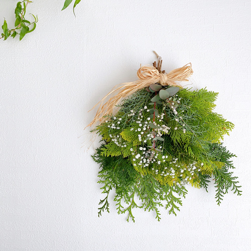 生花 スワッグ フレッシュ グリーン 針葉樹 森林の香り green