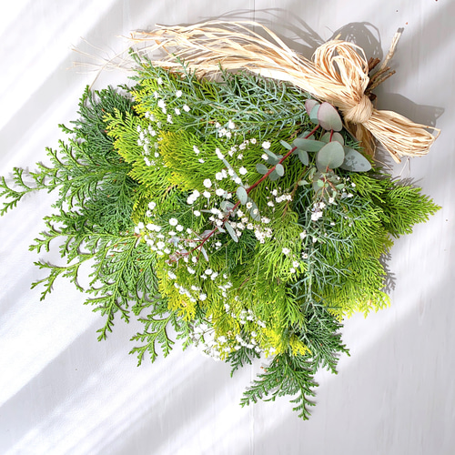 生花 スワッグ フレッシュ グリーン 針葉樹 森林の香り green スワッグ