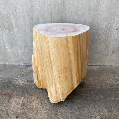 丸太 檜 スツール【C】 リ 檜 丸太 椅子 スツール テーブル 高さ約30㎝ リ