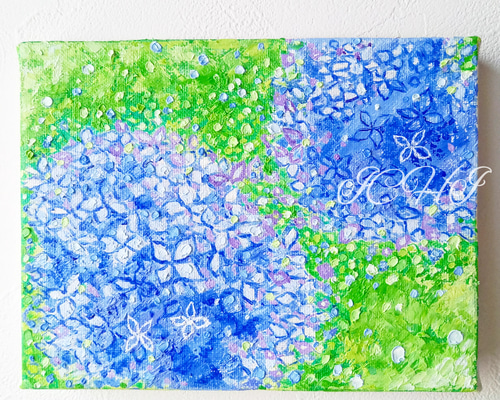 41×53㎝「紫陽花」P10・原画・油彩画