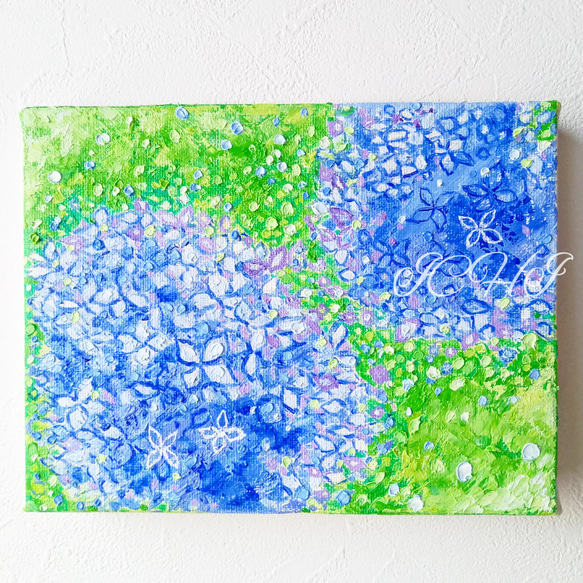 油絵 紫陽花 絵画 ICHI 通販 15845348｜Creema(クリーマ)