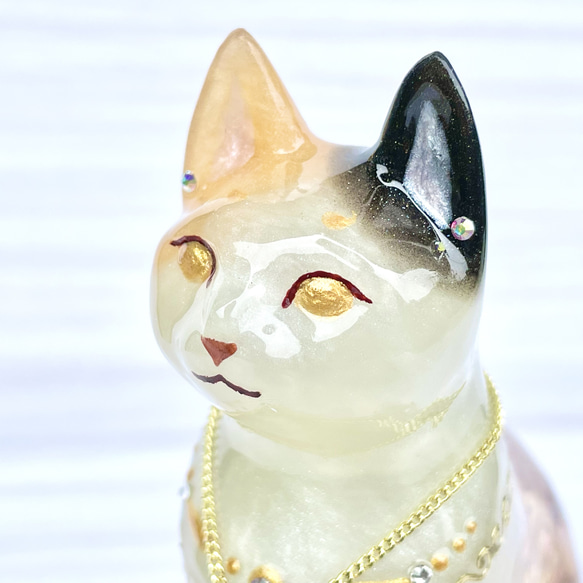 三毛猫のオルゴアートDream cat(ルチルクオーツ&タイガーアイ) 7枚目の画像