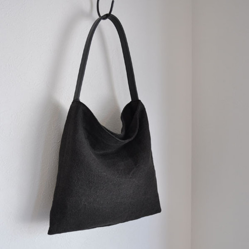 リネンワンハンドルバッグ ブラック トートバッグ St.Agata 通販  