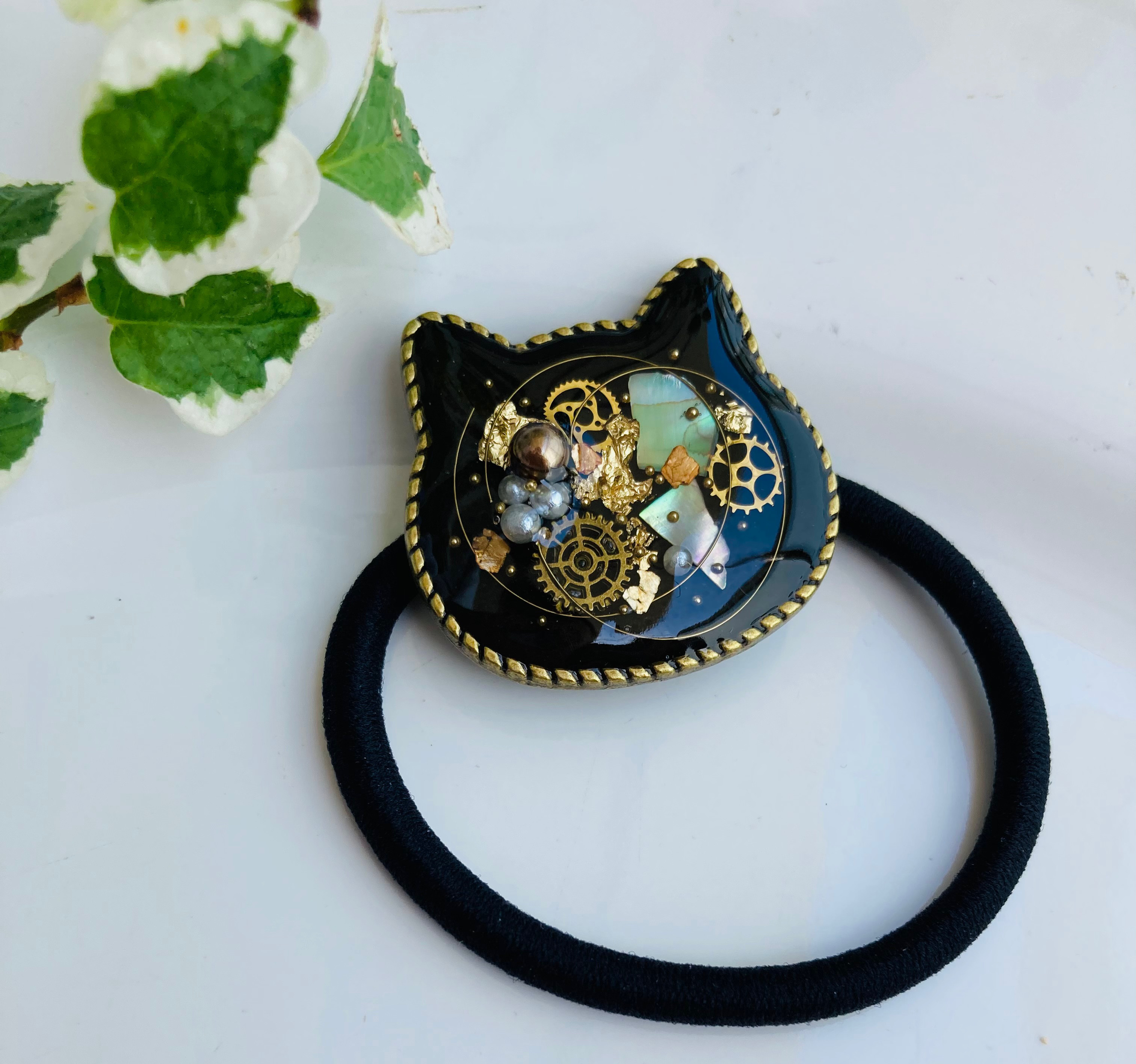 黒猫ちゃん 氷の世界No.835 ひなた♡様お取置きです。レジン 黒猫ちゃん 氷の世界No.835 ひなた♡様お取置きです。レジン