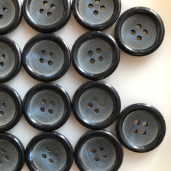 アンティーク ボタン 9個　ビンテージ 昭和 レトロ 個性的 ハンドメイド素材 日本製 ポップ アクセ  ネイビー 3枚目の画像