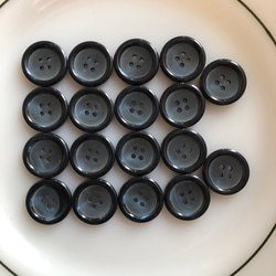 アンティーク ボタン 9個　ビンテージ 昭和 レトロ 個性的 ハンドメイド素材 日本製 ポップ アクセ  ネイビー 1枚目の画像
