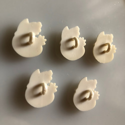 アンティーク ボタン 5個　ビンテージ 昭和 レトロ 個性的 ハンドメイド素材 日本製 ポップ アクセ にわとり 7枚目の画像