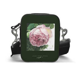 【受注生産】ガーデンのピンクの薔薇　ショルダーバックM 1枚目の画像