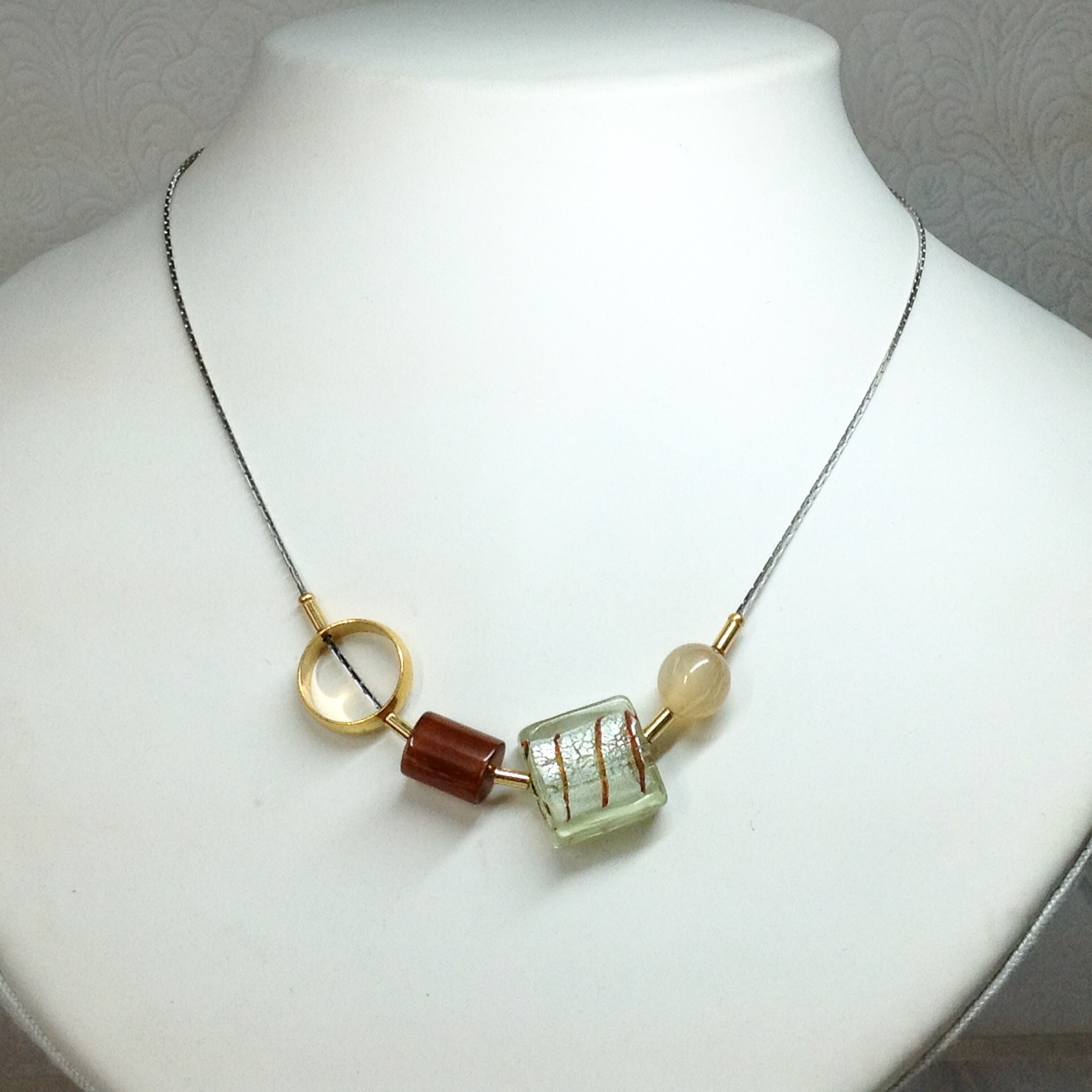 「アン美バランス」天然素材＆ｶﾞﾗｽを愉しむﾈｯｸﾚｽ　No.5030