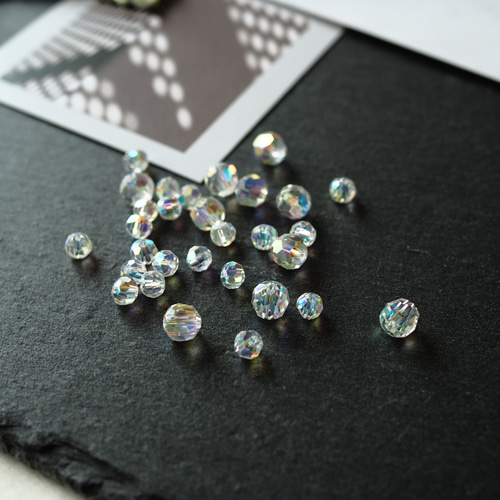 ガラスクリスタルビーズ【30個入り】6㎜・8㎜詰め合わせ