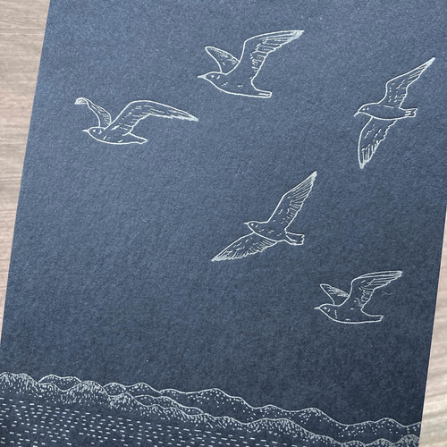 活版印刷ポストカード ゆりかもめ ポストカード なか いつこ 通販