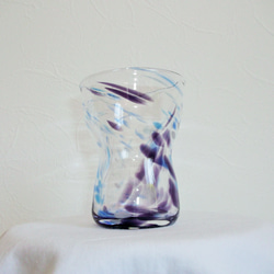 吹きガラス　ビアグラス 1枚目の画像