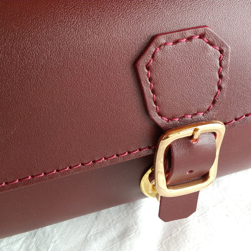 受注制作】ヌメ革のフルートケースカバー（カブセ式・2か所留めの作品