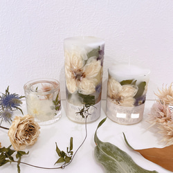 No.241】キャンドル3点セット アフターブーケキャンドル2本&円柱