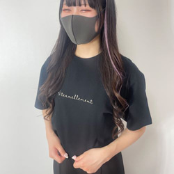 E'ternellement 手書き風 刺繡Ｔシャツ/黒/白/オリジナル/レディース/おしゃれ/ｔシャツ/プレゼント 5枚目の画像