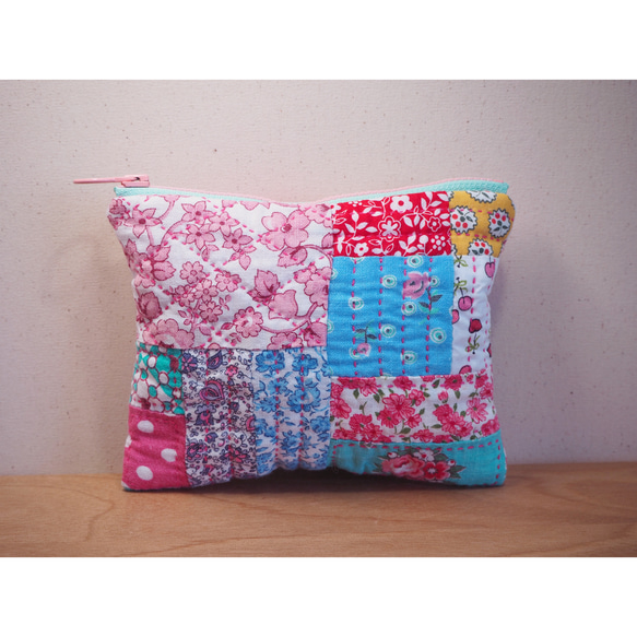 Handmade ❖ フィードサック の パッチワークキルト フィードサックのパッチワーク柄 Leather＆Lace Amazing Grace