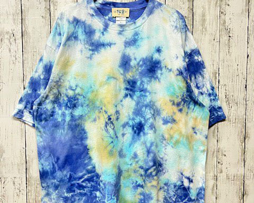 タイダイ Tシャツ ブルー　サイズ48 fab11691ec1ff1859fff9cc33bca4f