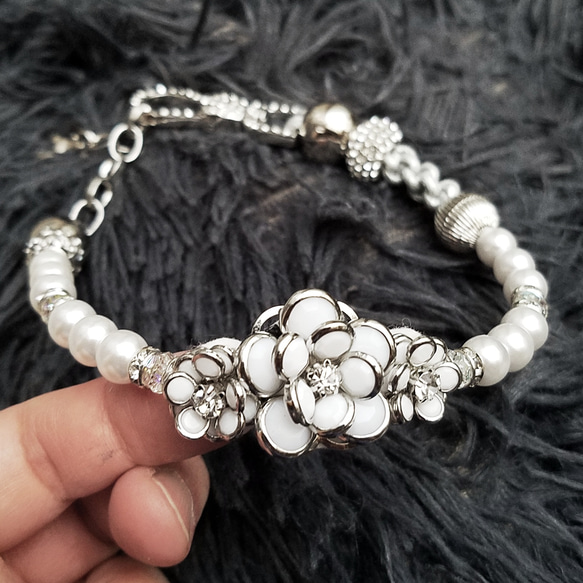 hedgehog◆ハックマナイト×あこや真珠ブレスレット✧14kgf hedgehog様専用◇ハックマナイト×あこや真珠ブレスレット✧14kgf